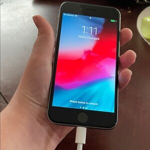 Apple iPhone with Black and Silver Finish